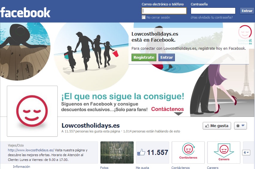 Lowcostholidays apuesta por su presencia en redes sociales
