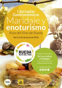 Cartel I Jornadas Gastronómicas Maridaje y Enoturismo